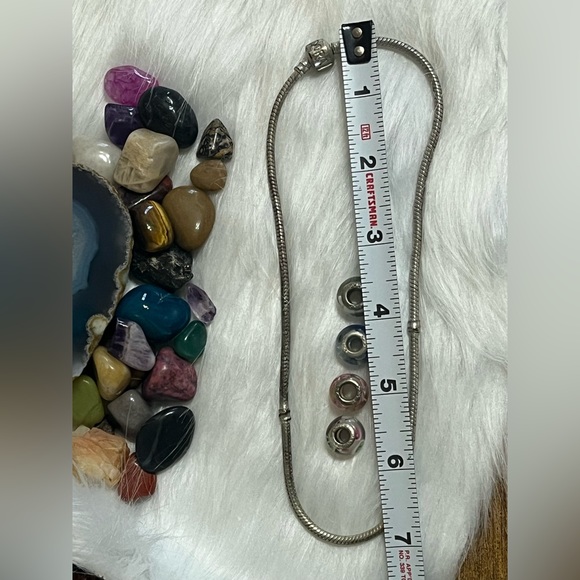 Pandora Jewelry Pandora Snake Chain Necklace With Charms Poshmark